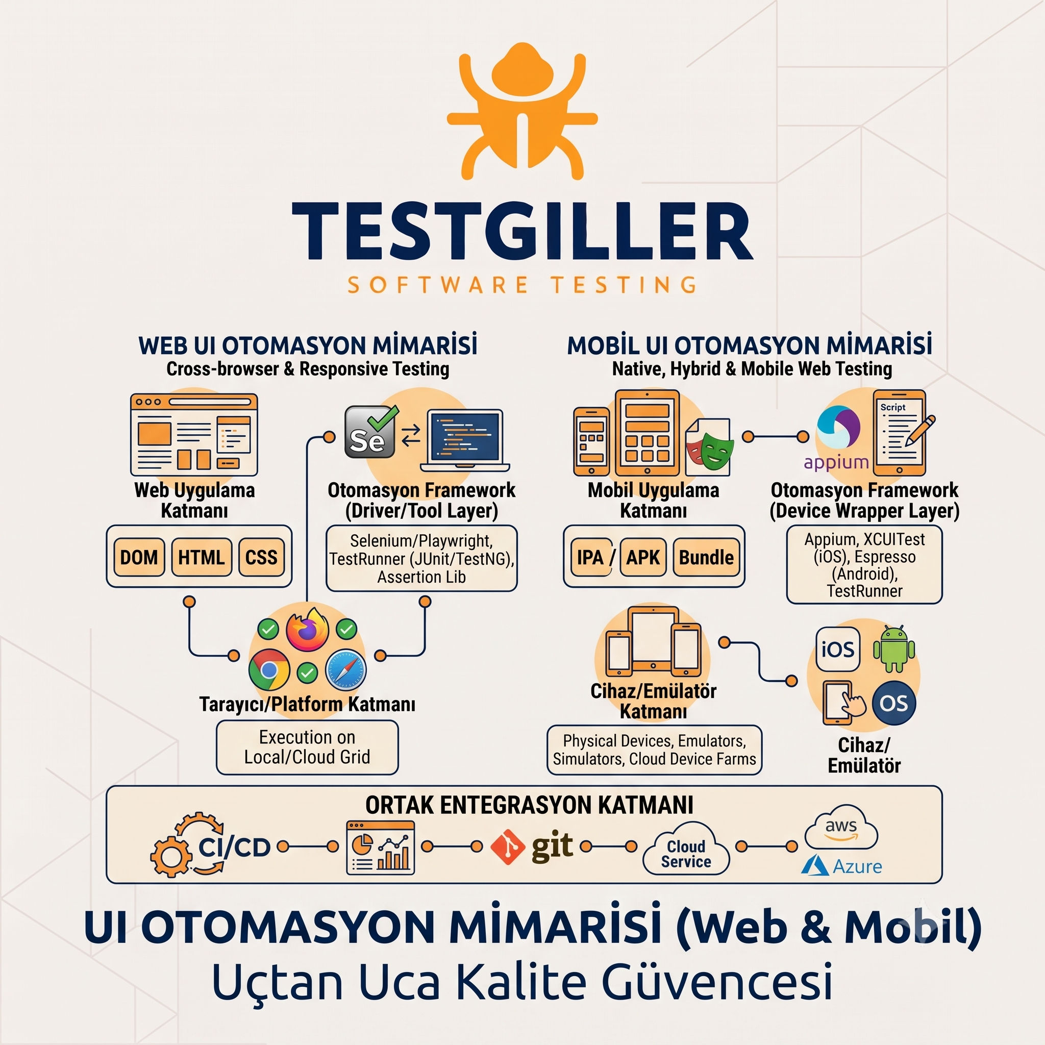 5: UI Otomasyon Mimarisi (Web & Mobil)