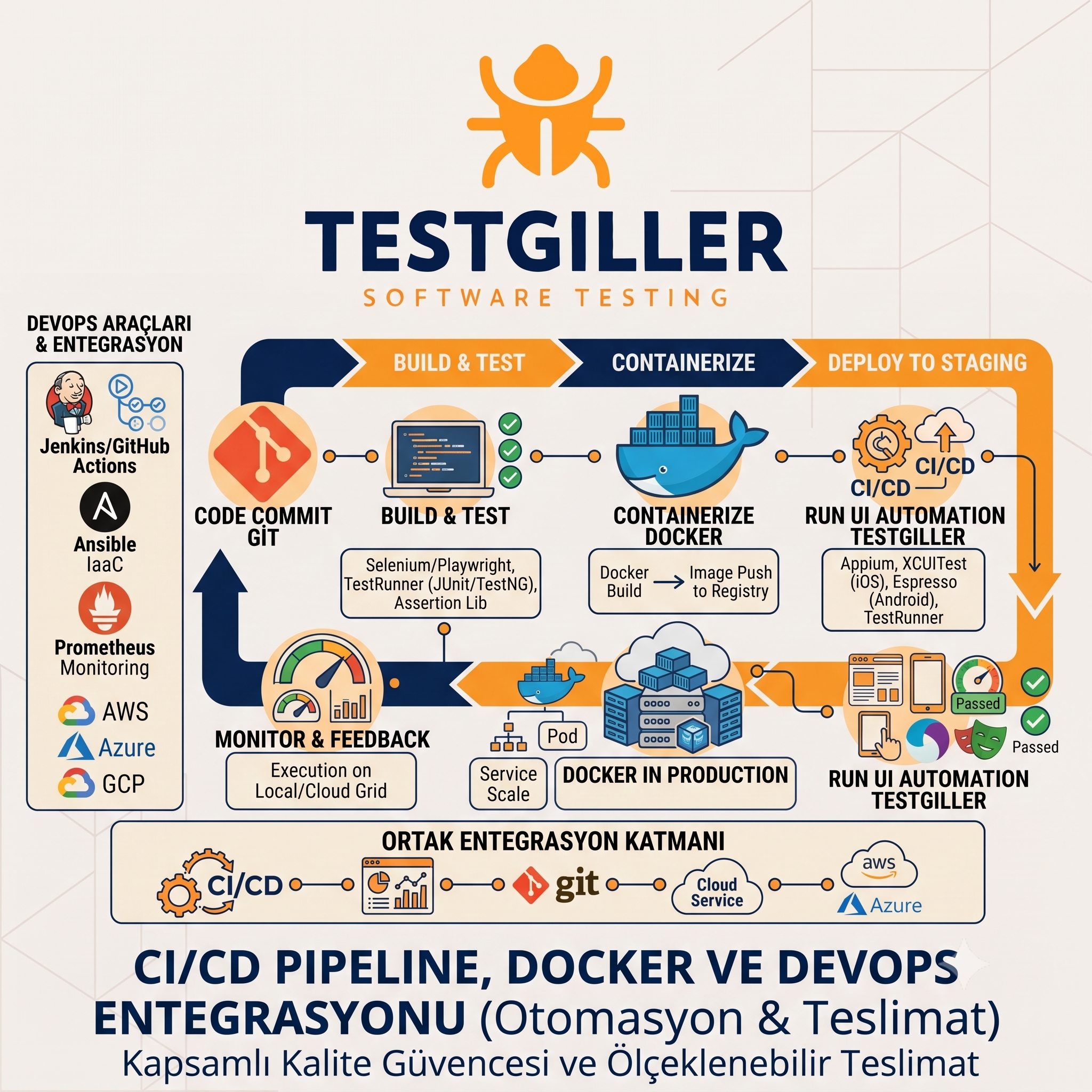 6: CI/CD Pipeline, Docker ve DevOps ile Entegrasyon